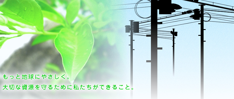 もっと地球にやさしく。大切な資源を守るために私たちができること。